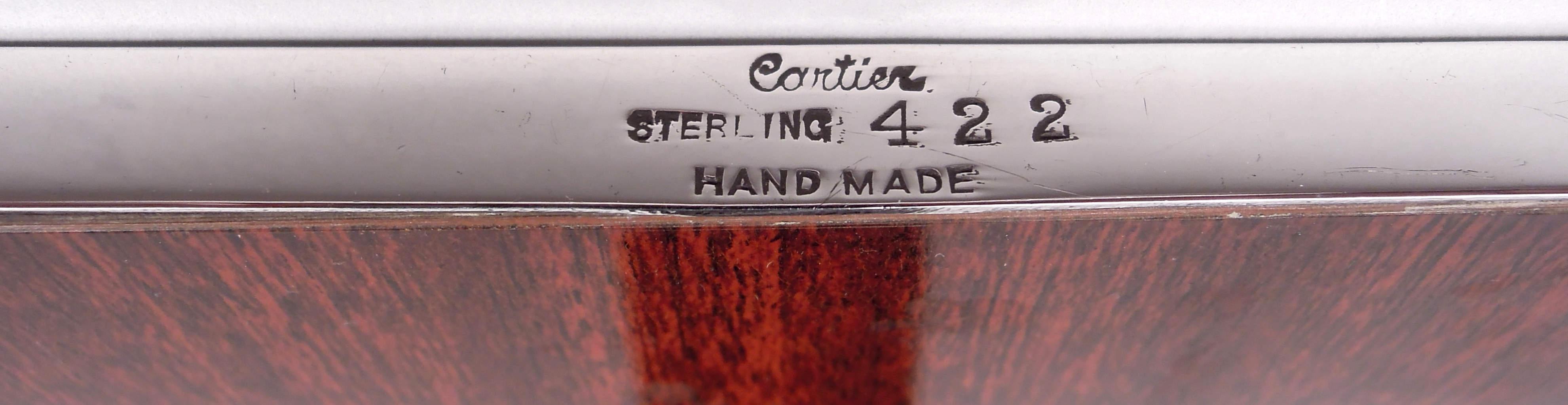 20th Century Cartier Midcentury Modern Sterling Silver Picture Frame For Sale
