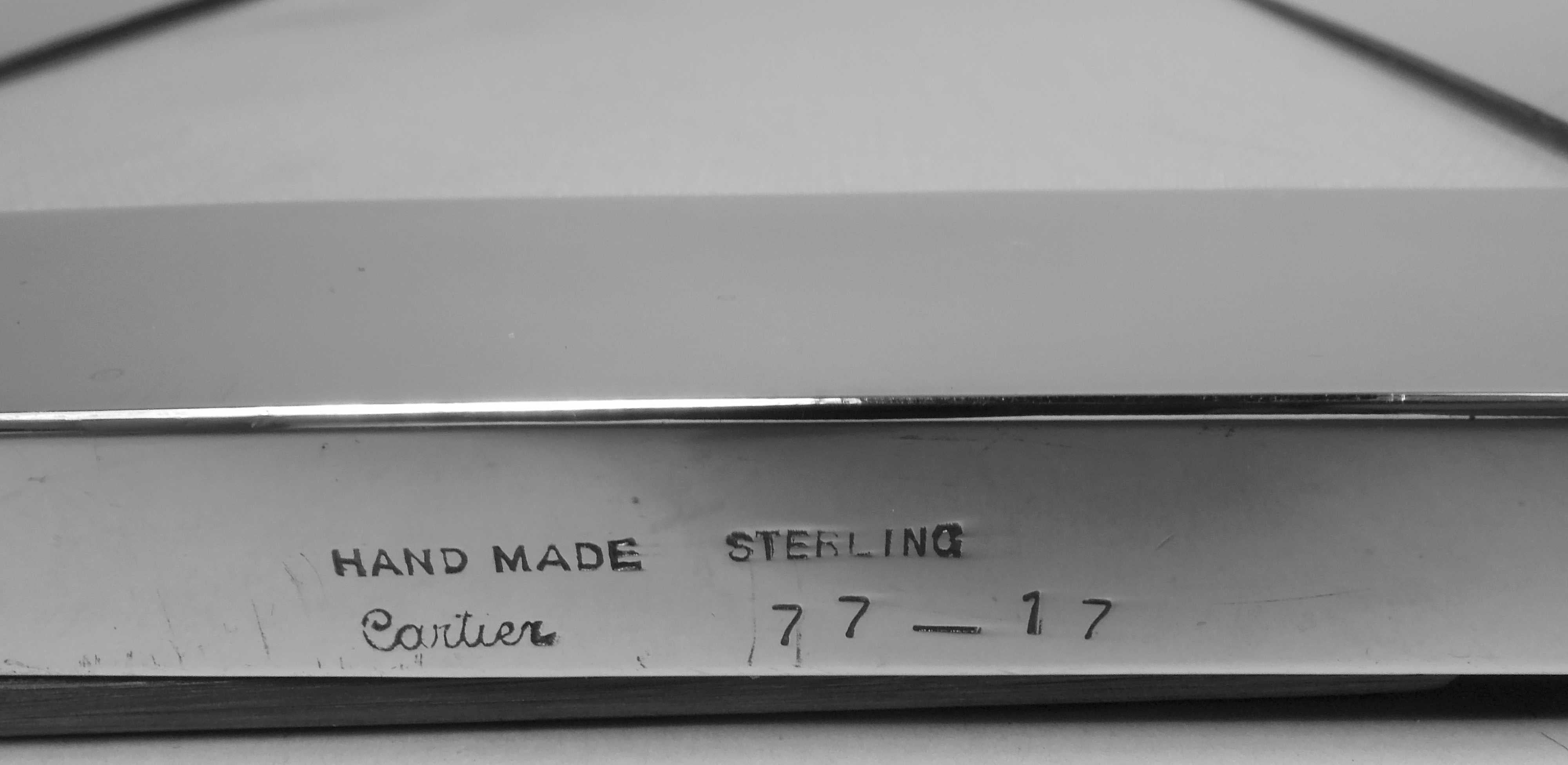 Cartier Moderner quadratischer Bilderrahmen aus Sterlingsilber aus der Mitte des Jahrhunderts im Angebot 1