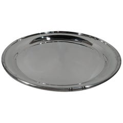 Cartier Midcentury Modern Sterling Silver Tray in Bamboo Pattern