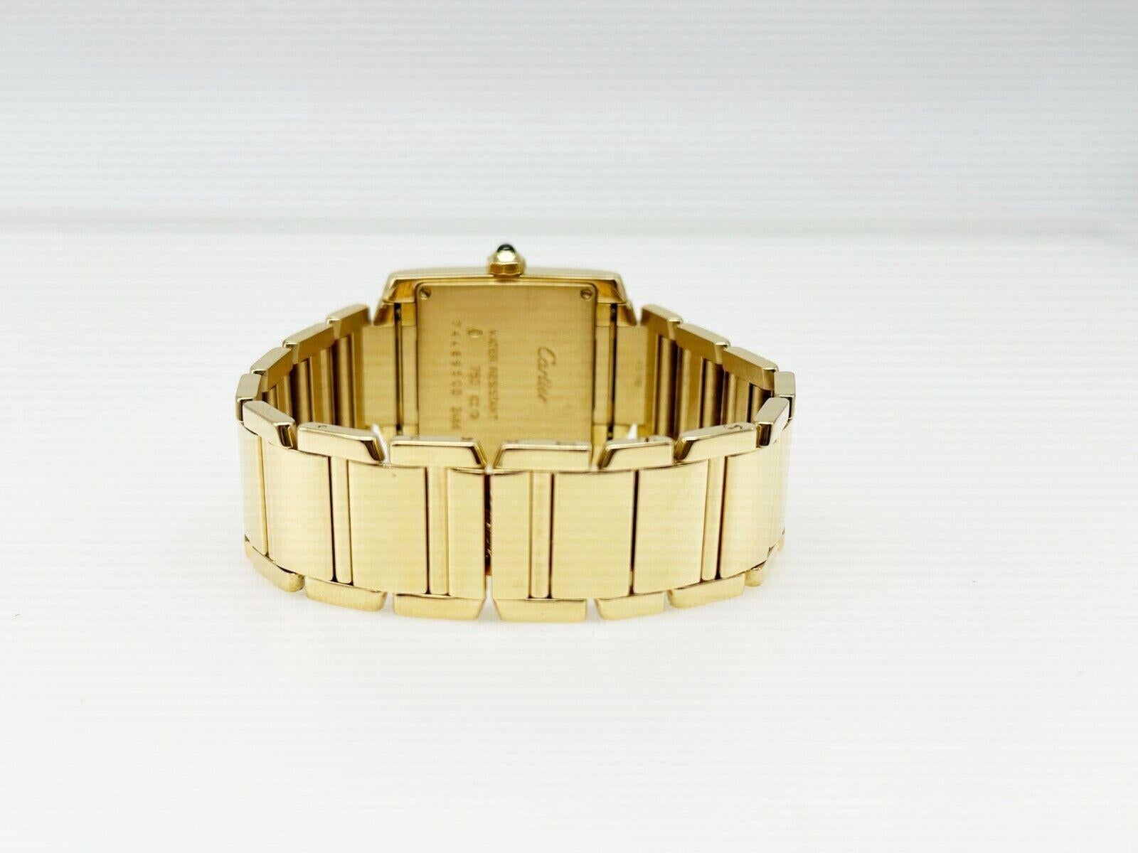 Cartier Midsize Tank Francaise Ref 2466 W50014N2 18K Yellow Gold 3