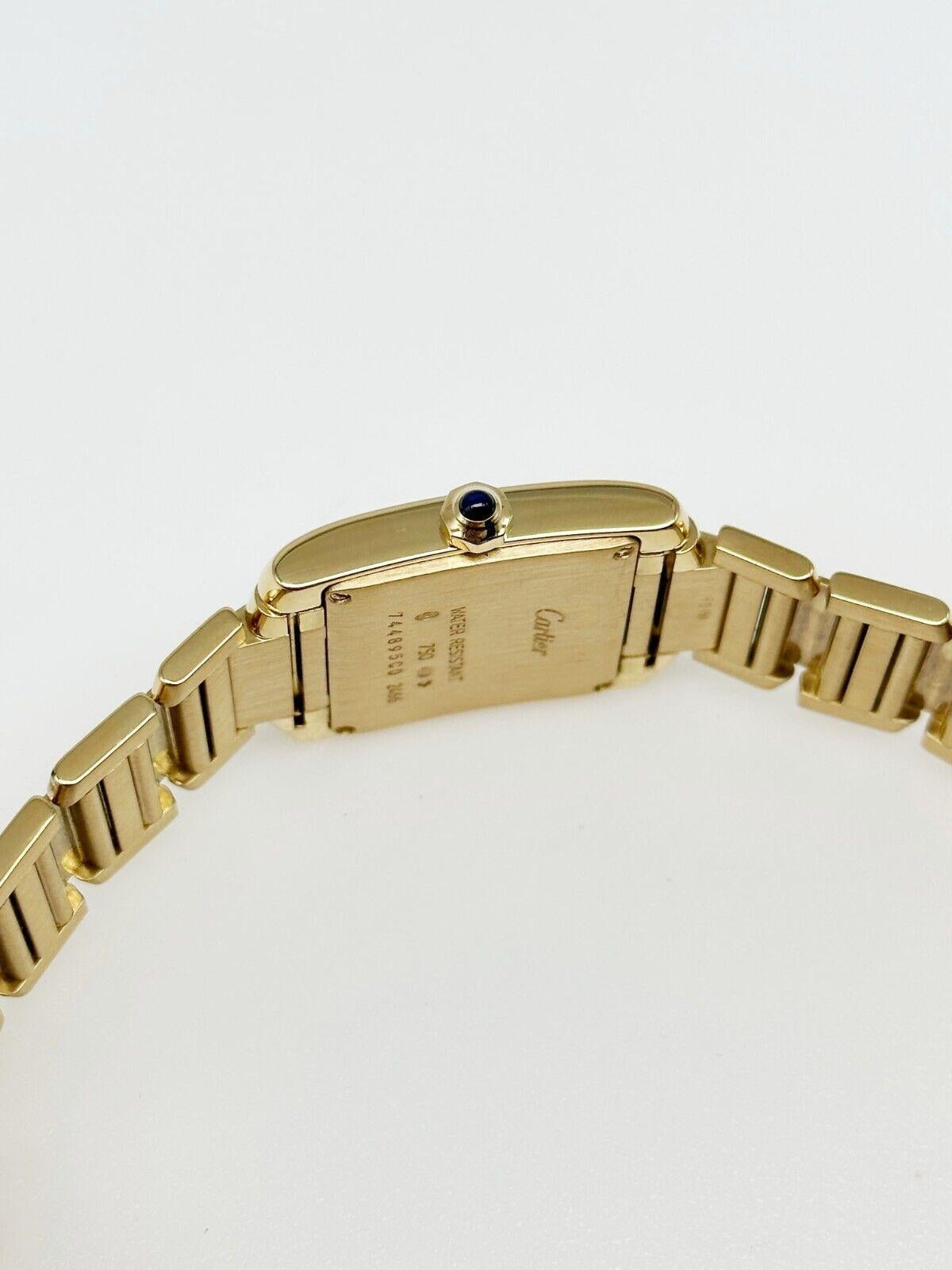 Cartier Midsize Tank Francaise Ref 2466 W50014N2 18K Yellow Gold 4