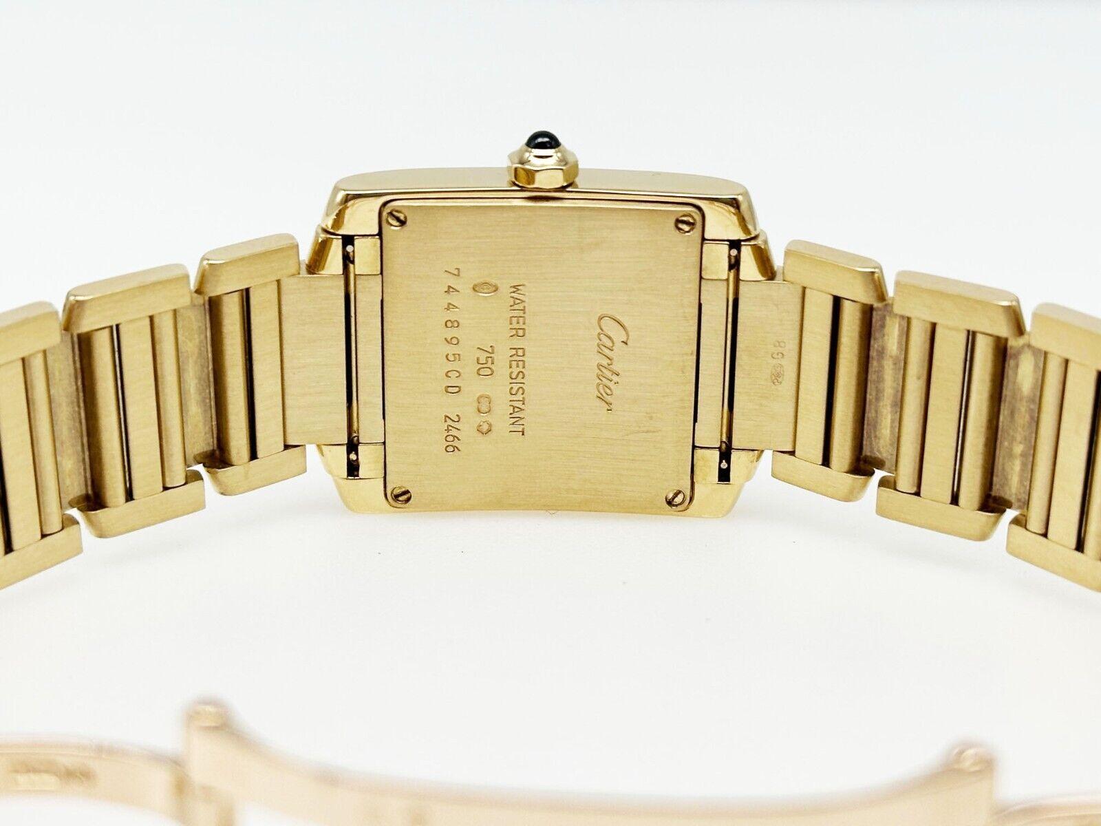 Cartier Midsize Tank Francaise Ref 2466 W50014N2 18K Yellow Gold 2