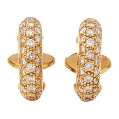 Cartier Mimi Diamond Gold Huggie Earrings
