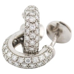 Cartier Mimi Diamond Platinum Hoop Earrings