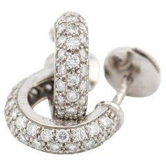 Cartier Mimi Diamond Platinum Hoop Earrings