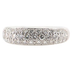 Cartier Mimi Pave Band Ring 18K White Gold and Diamonds