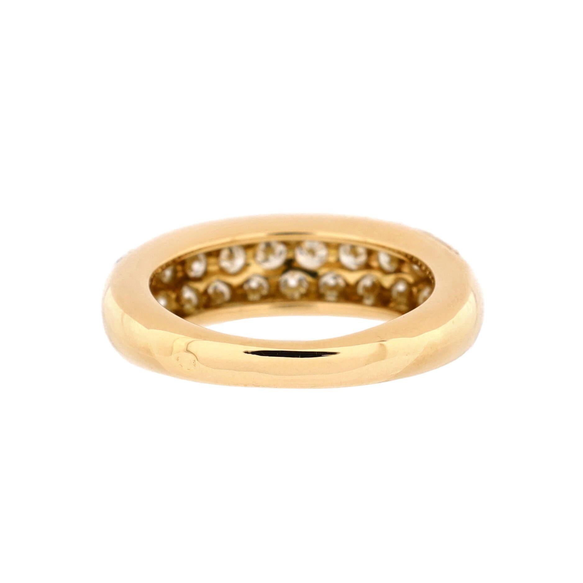 Cartier Mimi Pave-Ring aus 18 Karat Gelbgold mit Diamanten im Zustand „Gut“ in New York, NY