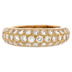 Cartier Mimi Pave Band Ring 18k Yellow Gold and Diamonds