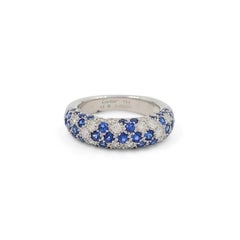 Cartier 'Mimi Star' White Gold Diamond and Sapphire Ring