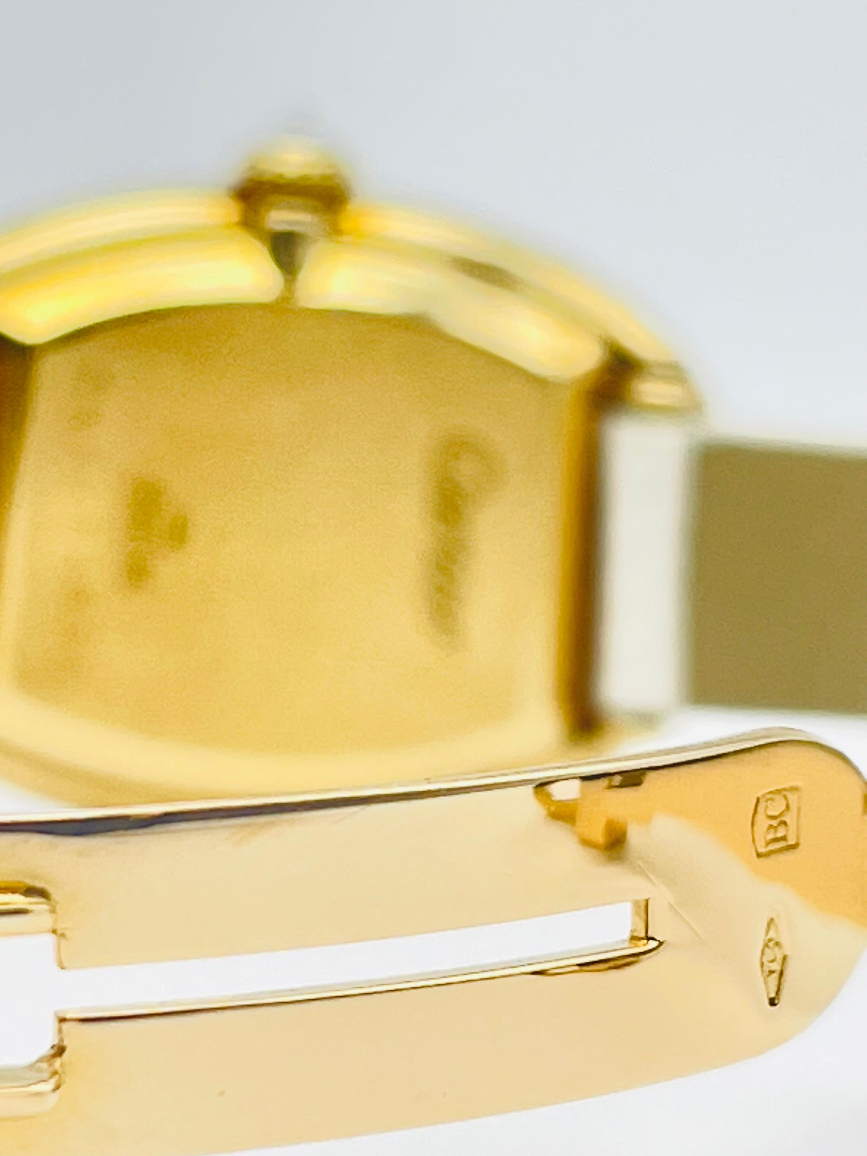 Cartier Mini Baignoire 18k Yellow Gold Leather Strap 2