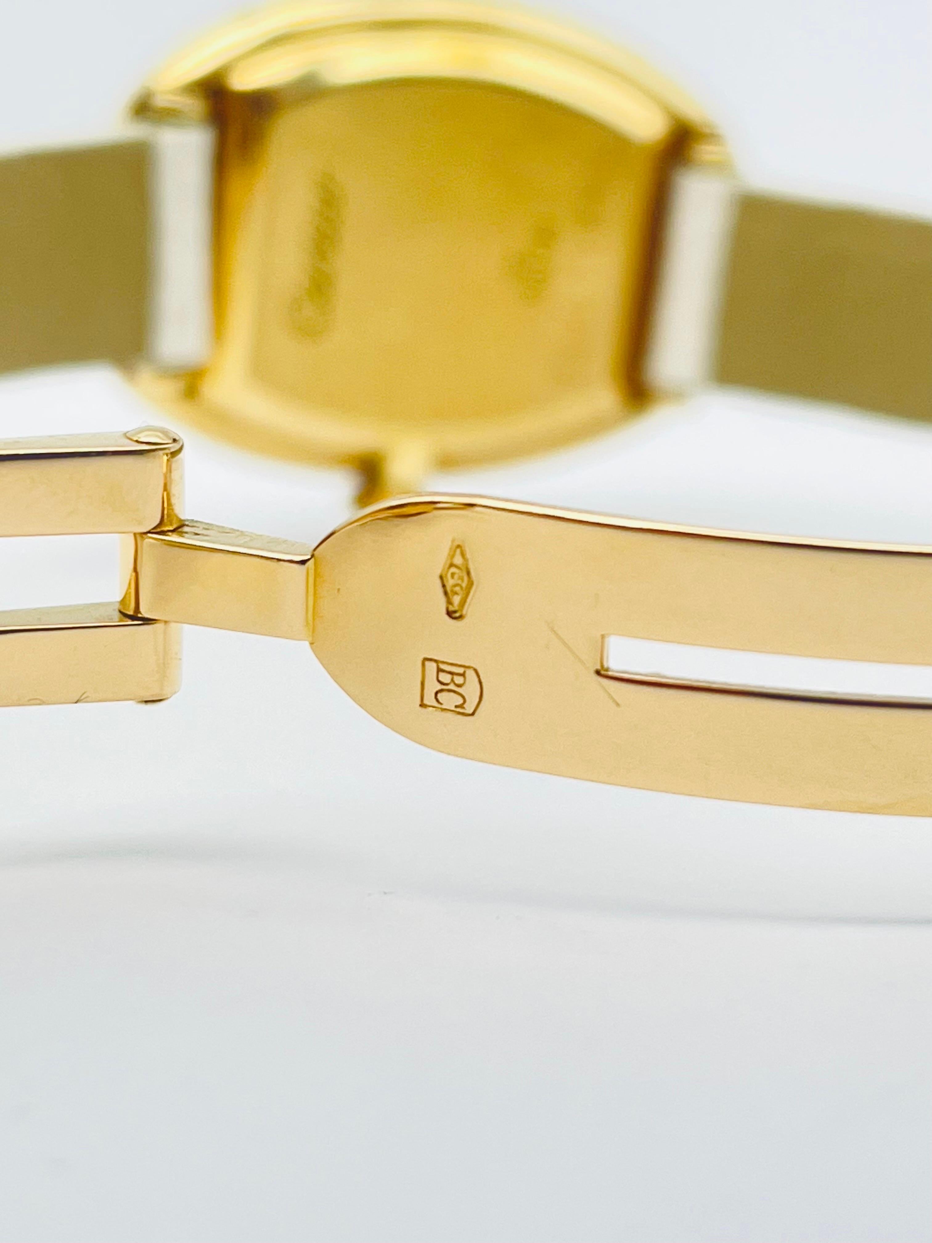 Cartier Mini Baignoire 18k Yellow Gold Leather Strap 4