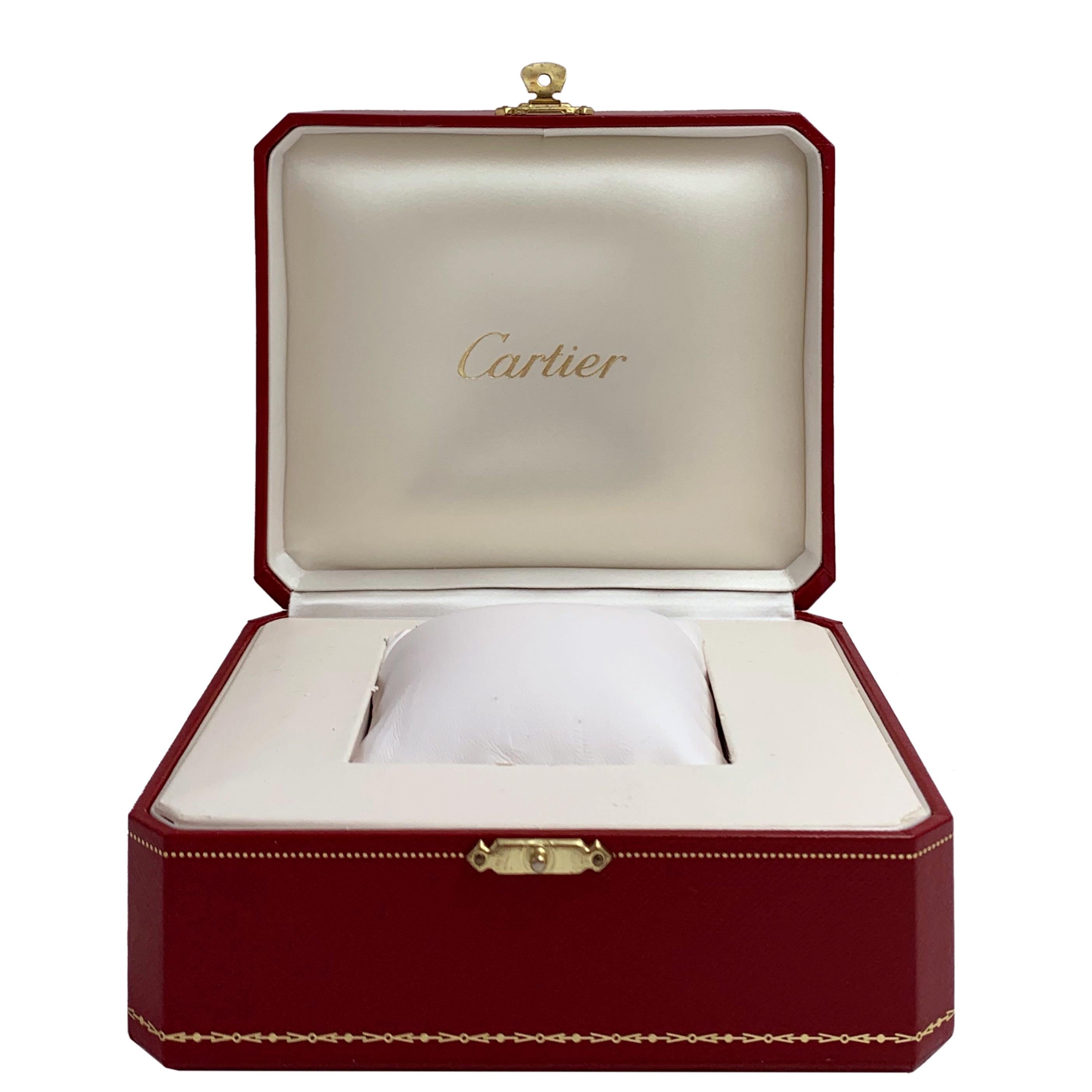 Cartier Mini Baignoire 18K Yellow Gold Silver Dial Diamond Ladies Watch WB5094WI 1