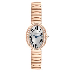 Cartier Mini Baignoire Rose Gold Diamond Ladies Watch WB520026