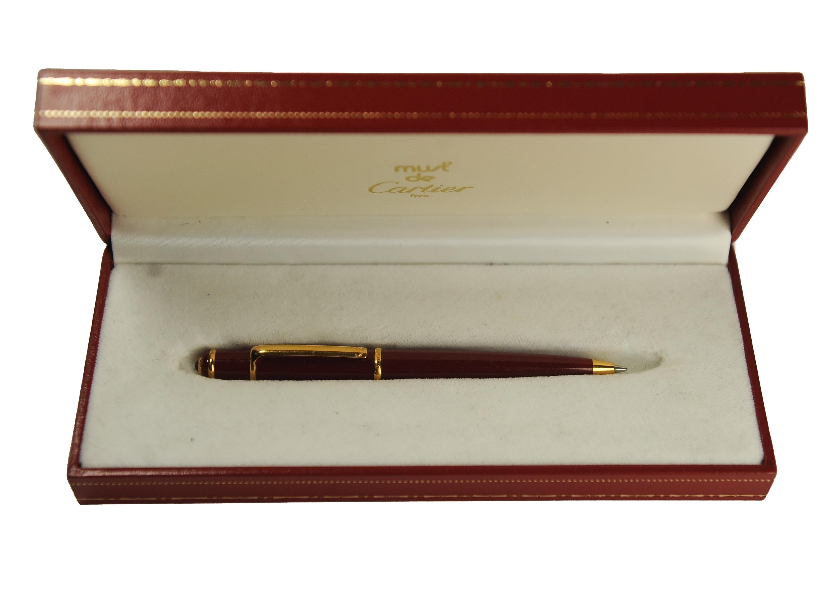 Penna a sfera Cartier Mini Diablo Red Composite con Cabochon In una scatola Cartier in vendita 5