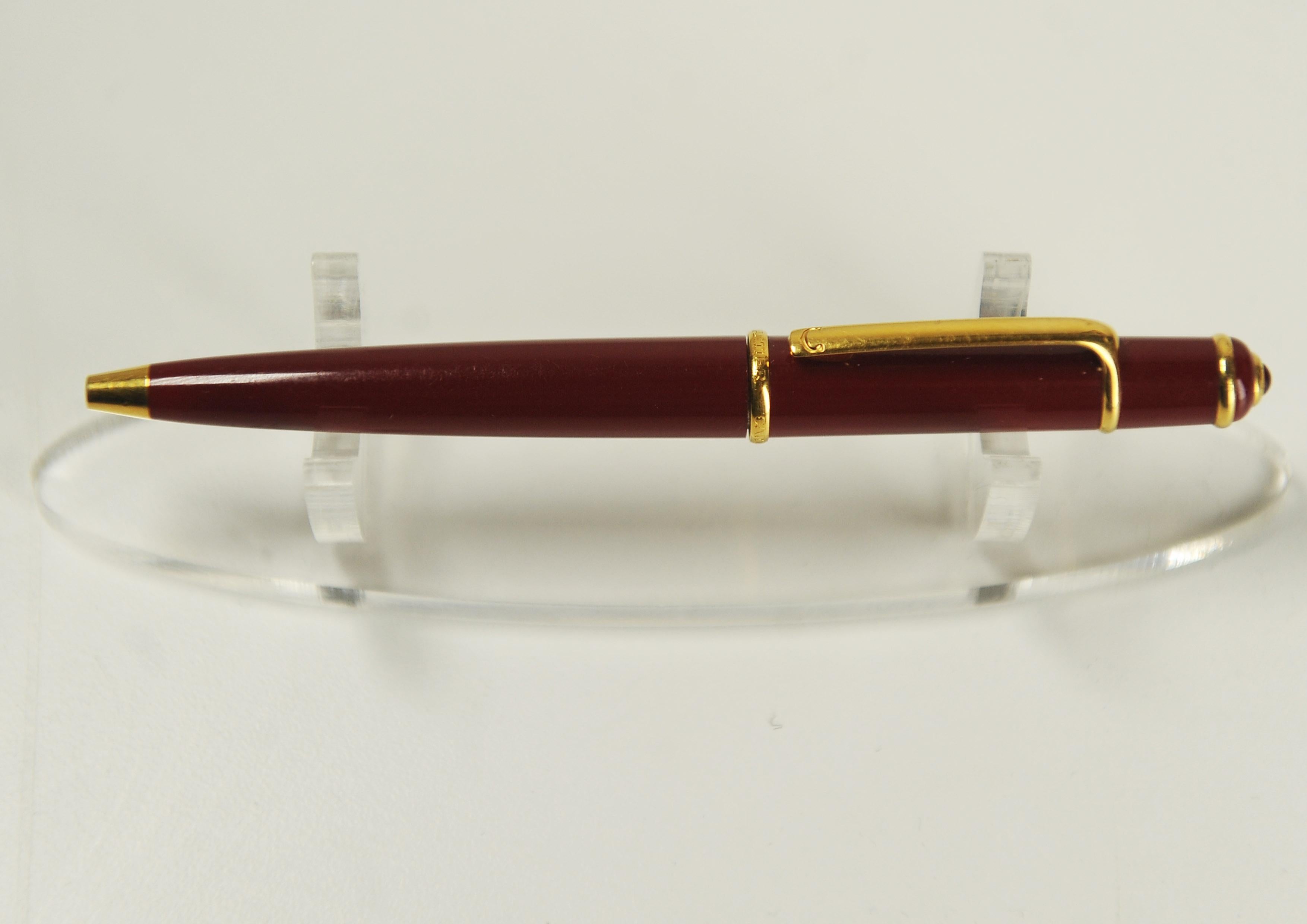 Penna a sfera Cartier Mini Diablo Red Composite con Cabochon In una scatola Cartier in vendita 6