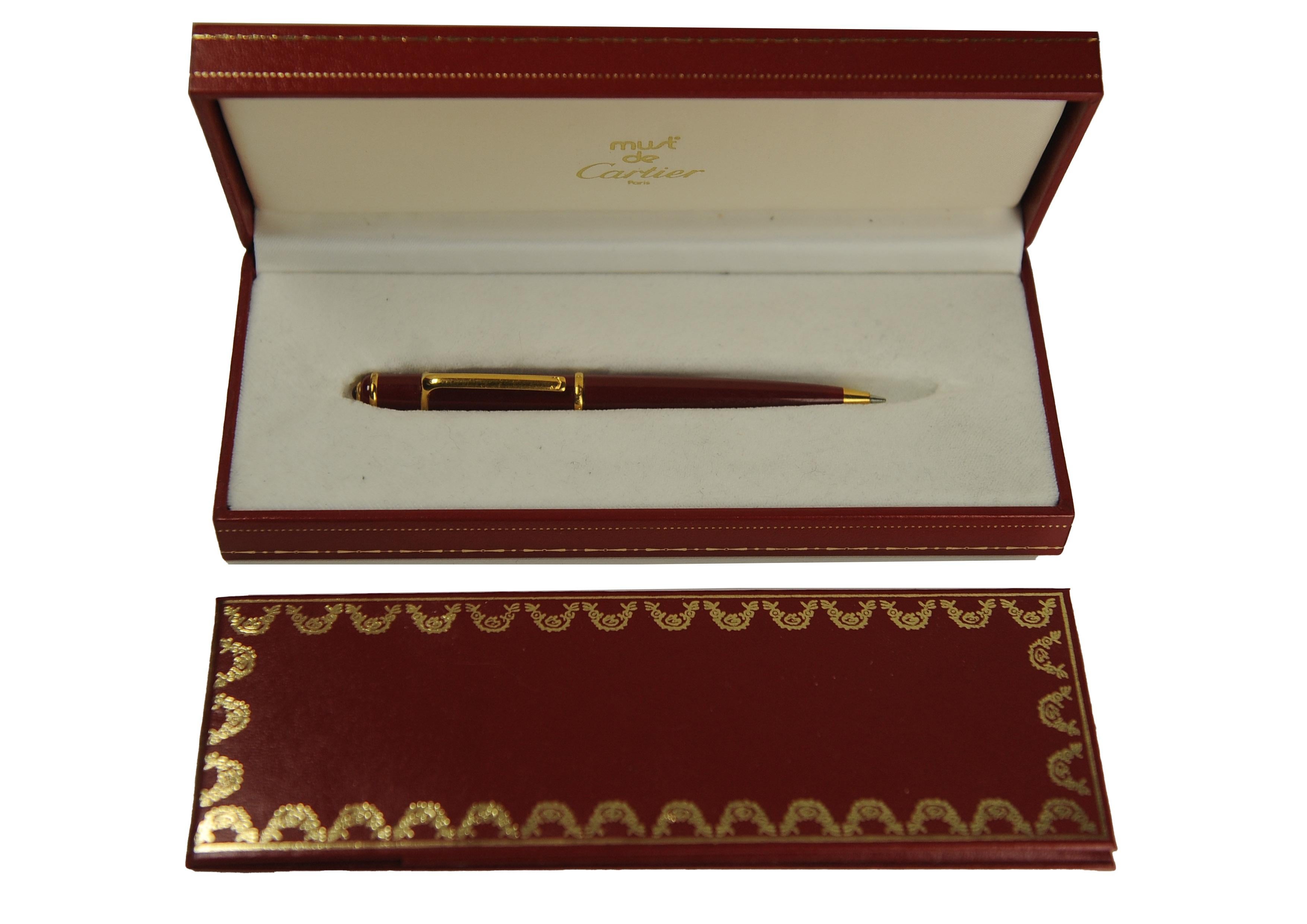 Penna a sfera Cartier Mini Diablo Red Composite con Cabochon In una scatola Cartier in vendita 7