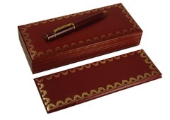 Cartier Mini Diablo Red Composite Ballpoint Pen With Cabochon In A Cartier Box