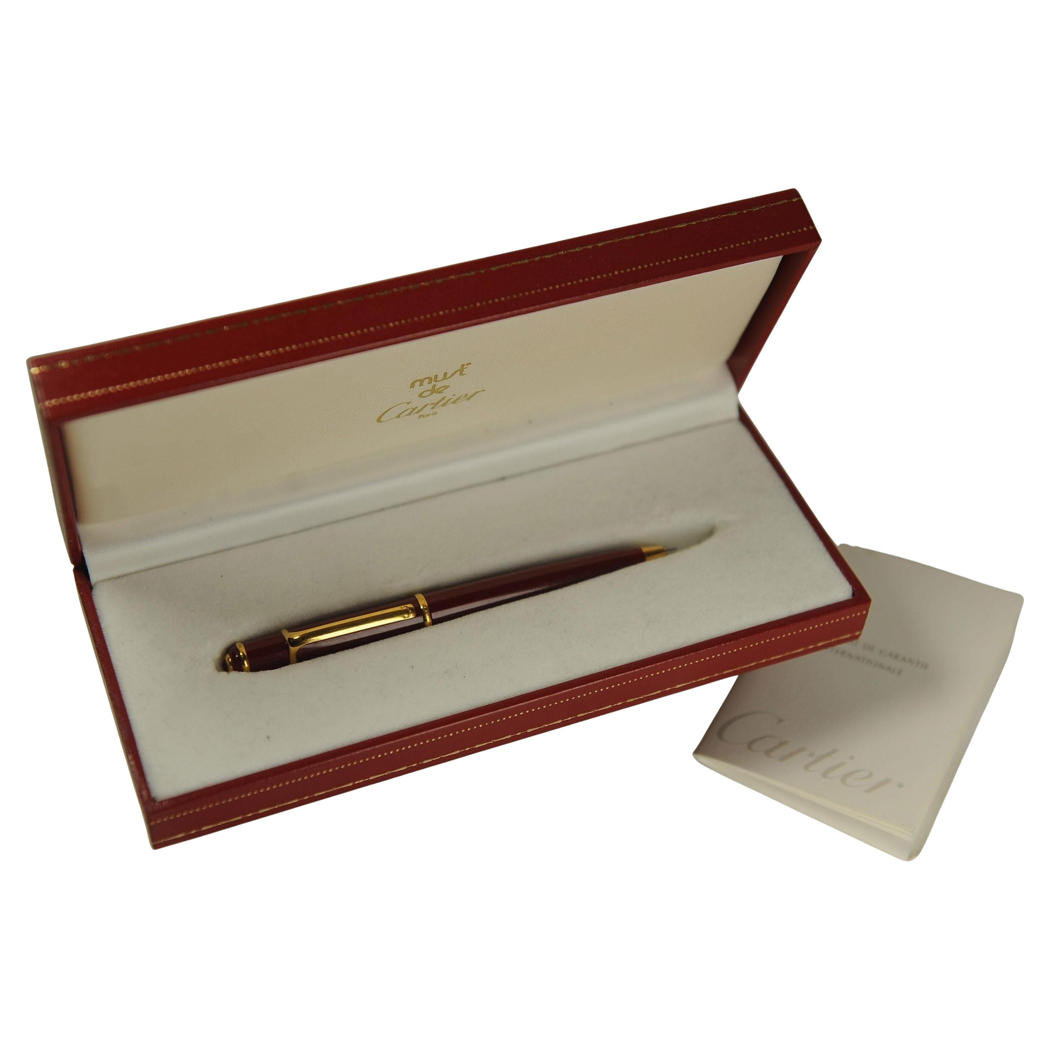 Cartier Mini Diablo Rot Komposit Kugelschreiber mit Cabochon in einem Cartier Box