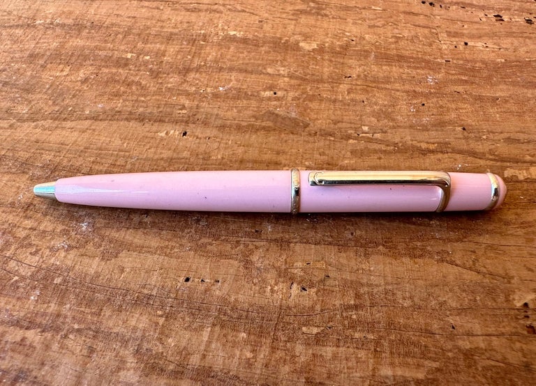 Cartier Mini Diabolo Pink Lacquer Ball Point Pen at 1stDibs