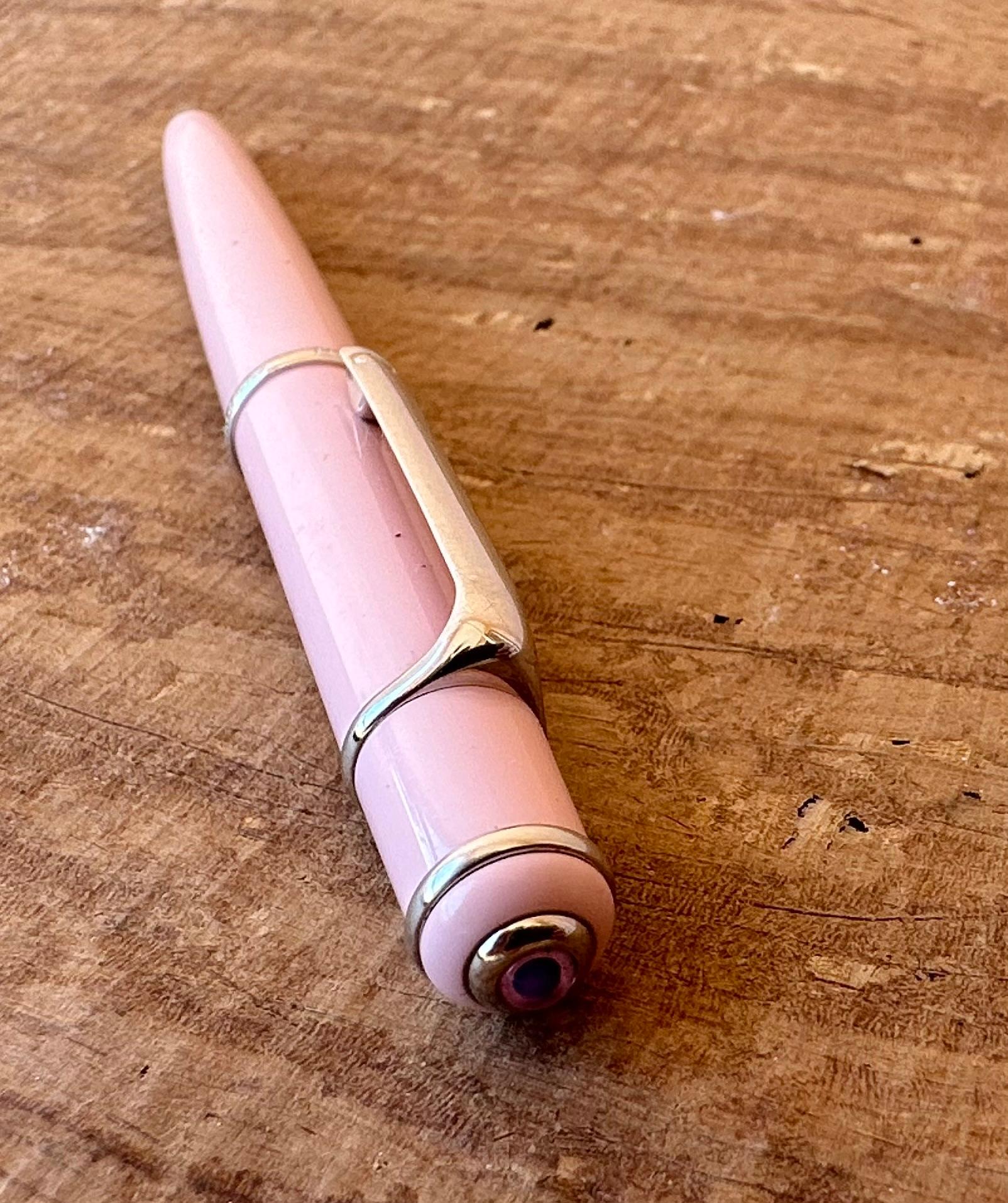 Cartier Mini Diabolo Pink Lacquer Ball Point Pen 8