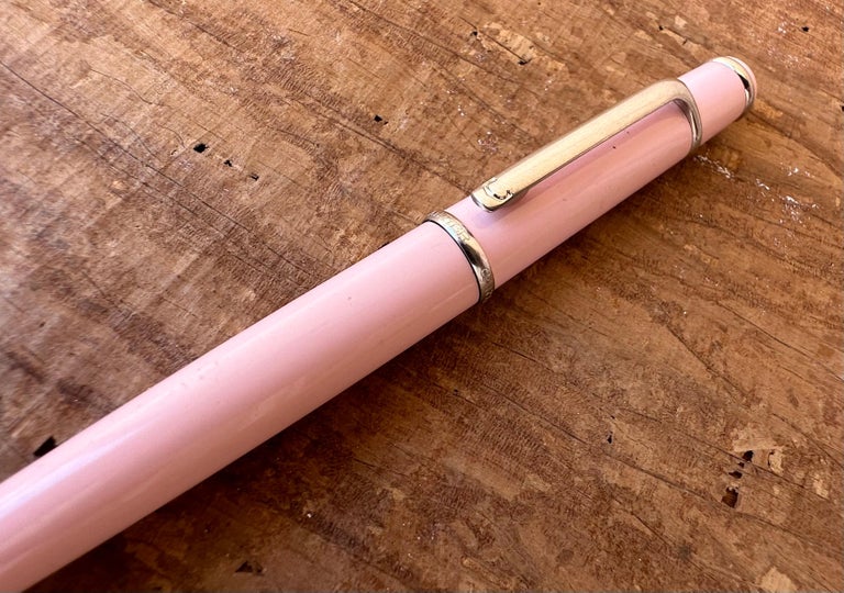 Cartier Mini Diabolo Pink Lacquer Ball Point Pen at 1stDibs