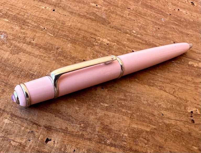 Cartier Mini Diabolo Pink Lacquer Ball Point Pen at 1stDibs