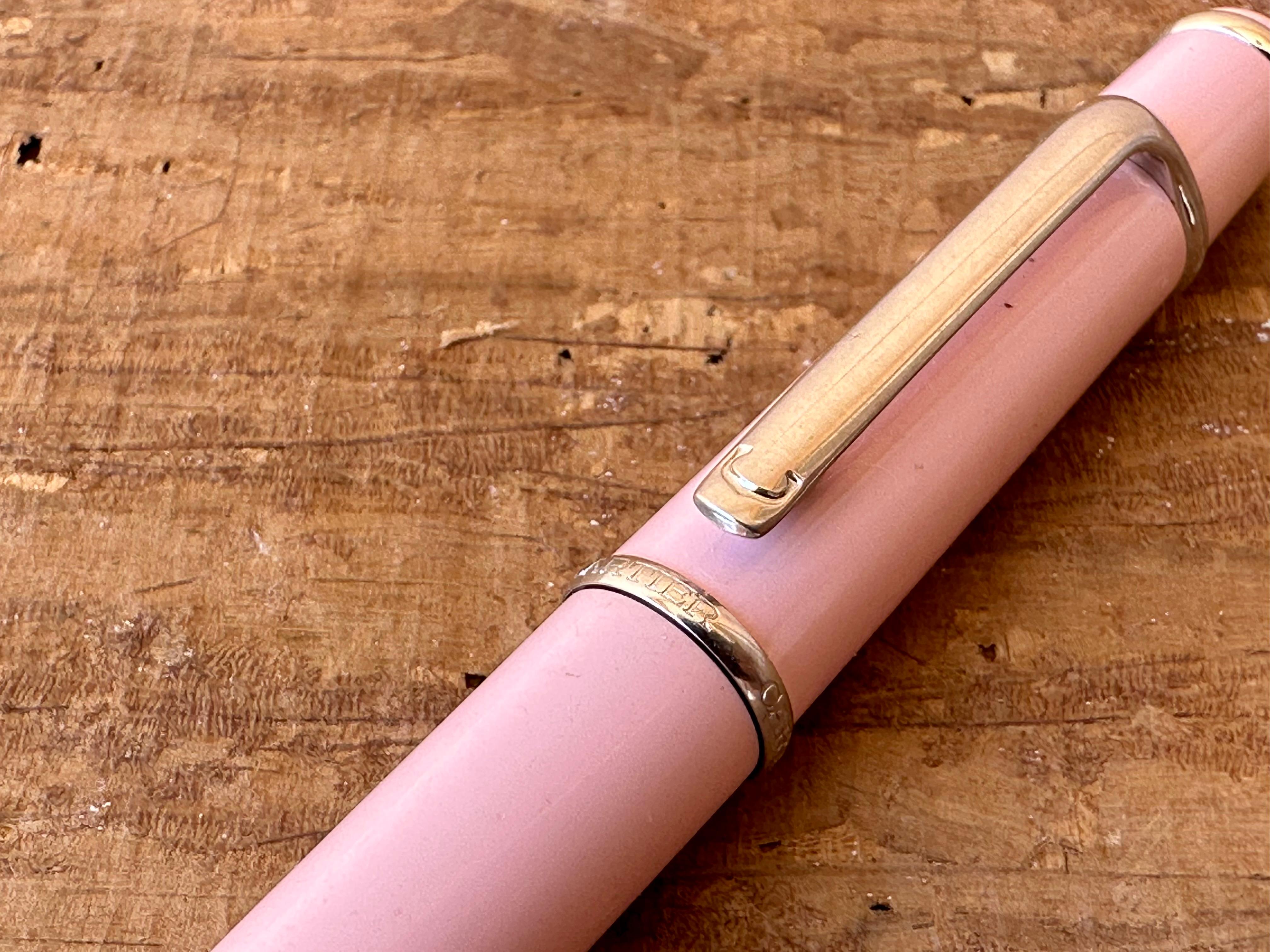 Women's or Men's  Cartier Mini Diabolo Pink Lacquer Ball Point Pen 