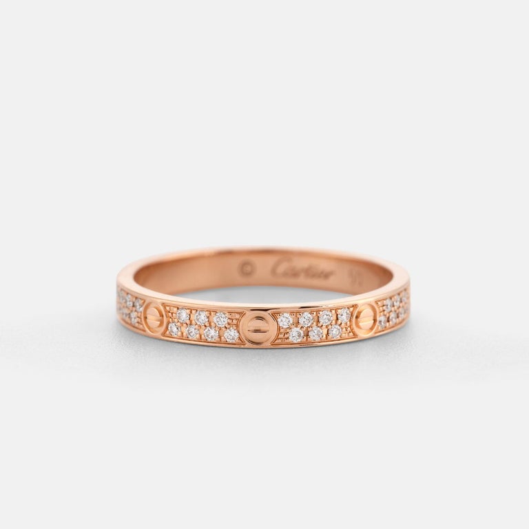 Cartier Mini Love Ring 18Kpg Pink Rose #282691C13B