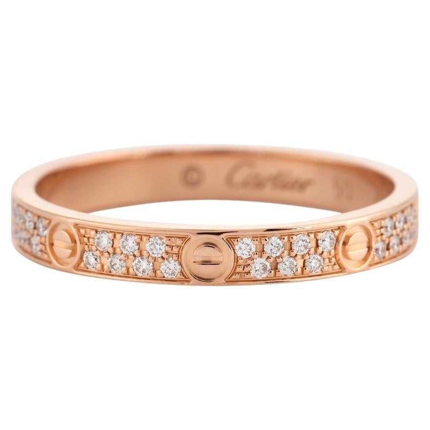 CARTIER Bague Mini Love en or rose et diamants