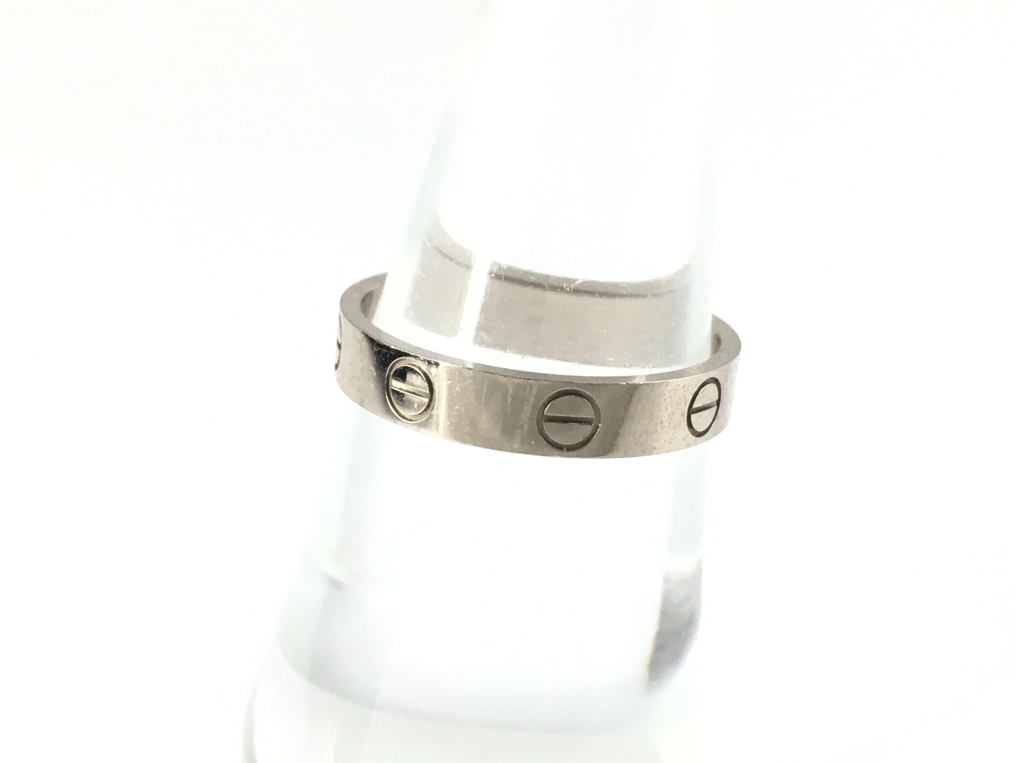 Modern Cartier Mini Love Ring White Gold