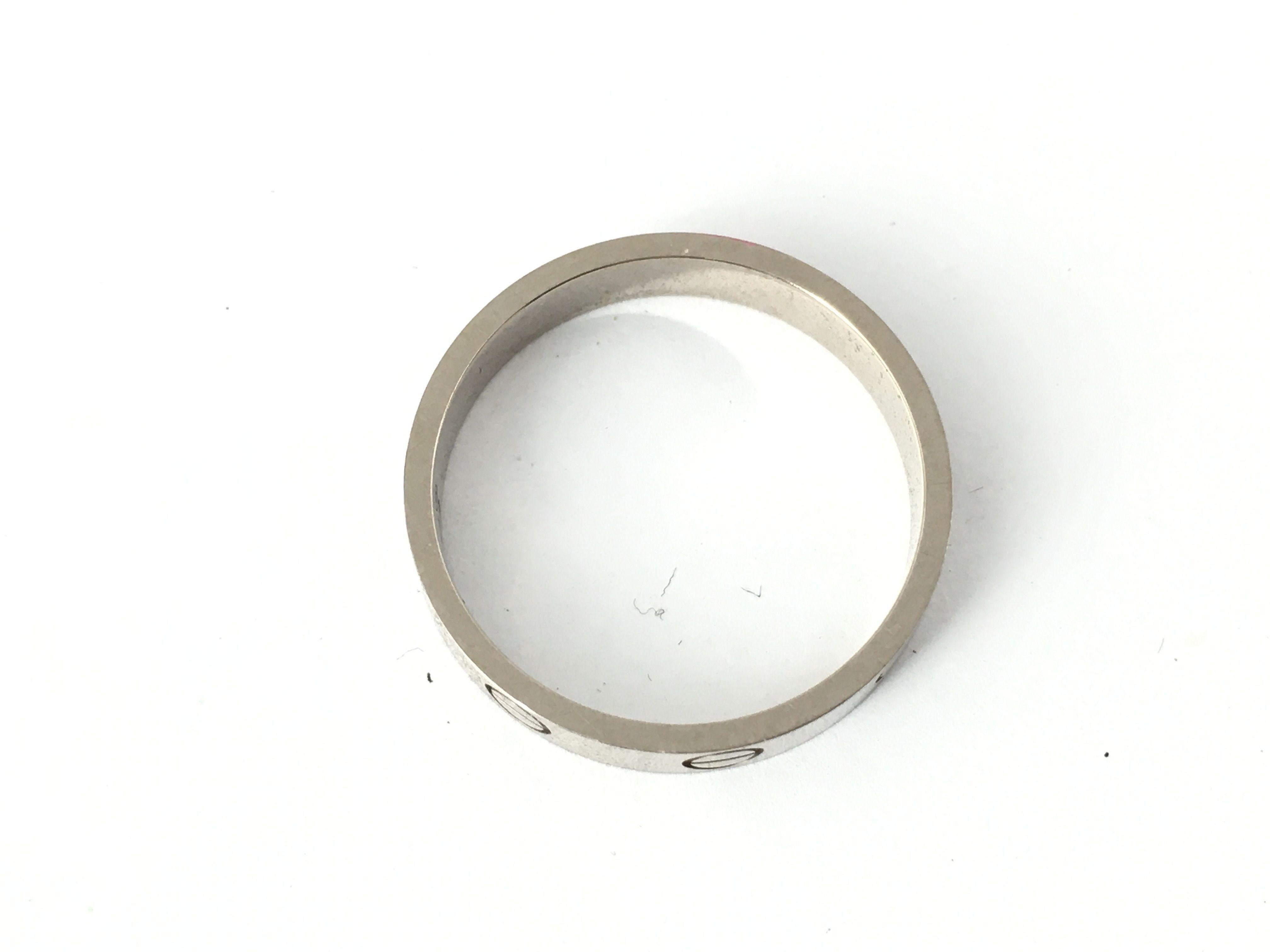 Cartier Mini Love Ring White Gold In Good Condition In Oyster Bay, NY