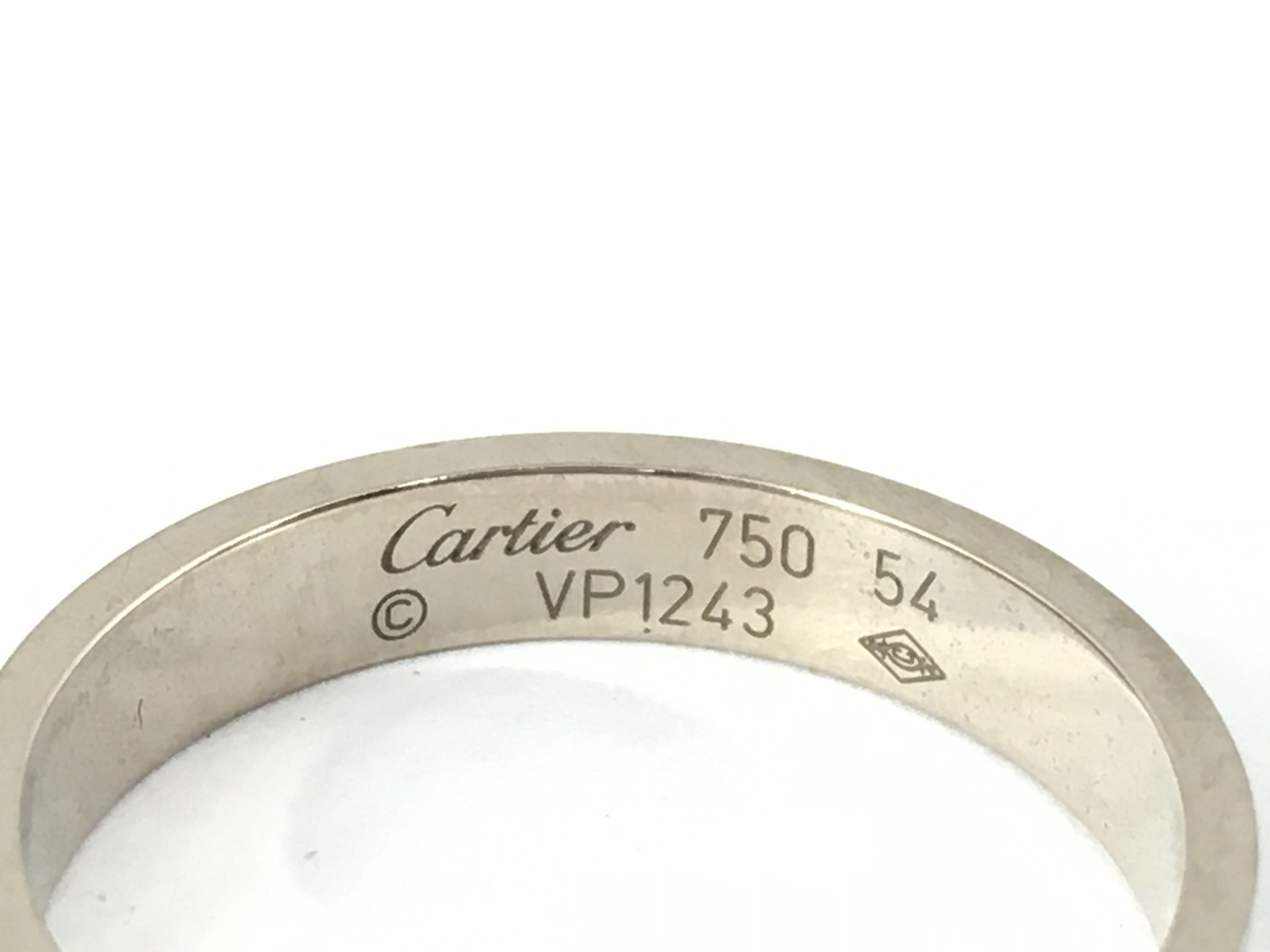 Women's or Men's Cartier Mini Love Ring White Gold