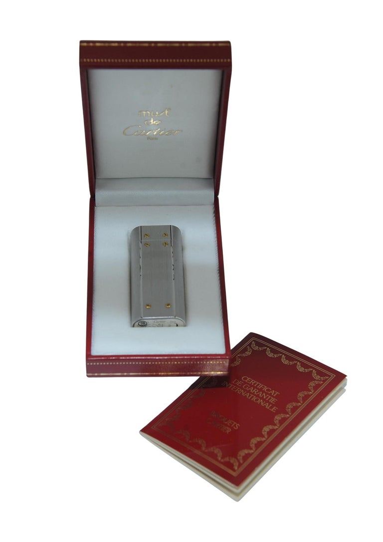 Cartier Mini Oval SG Santos Cigarette Lighter With Original Box & Paperwork