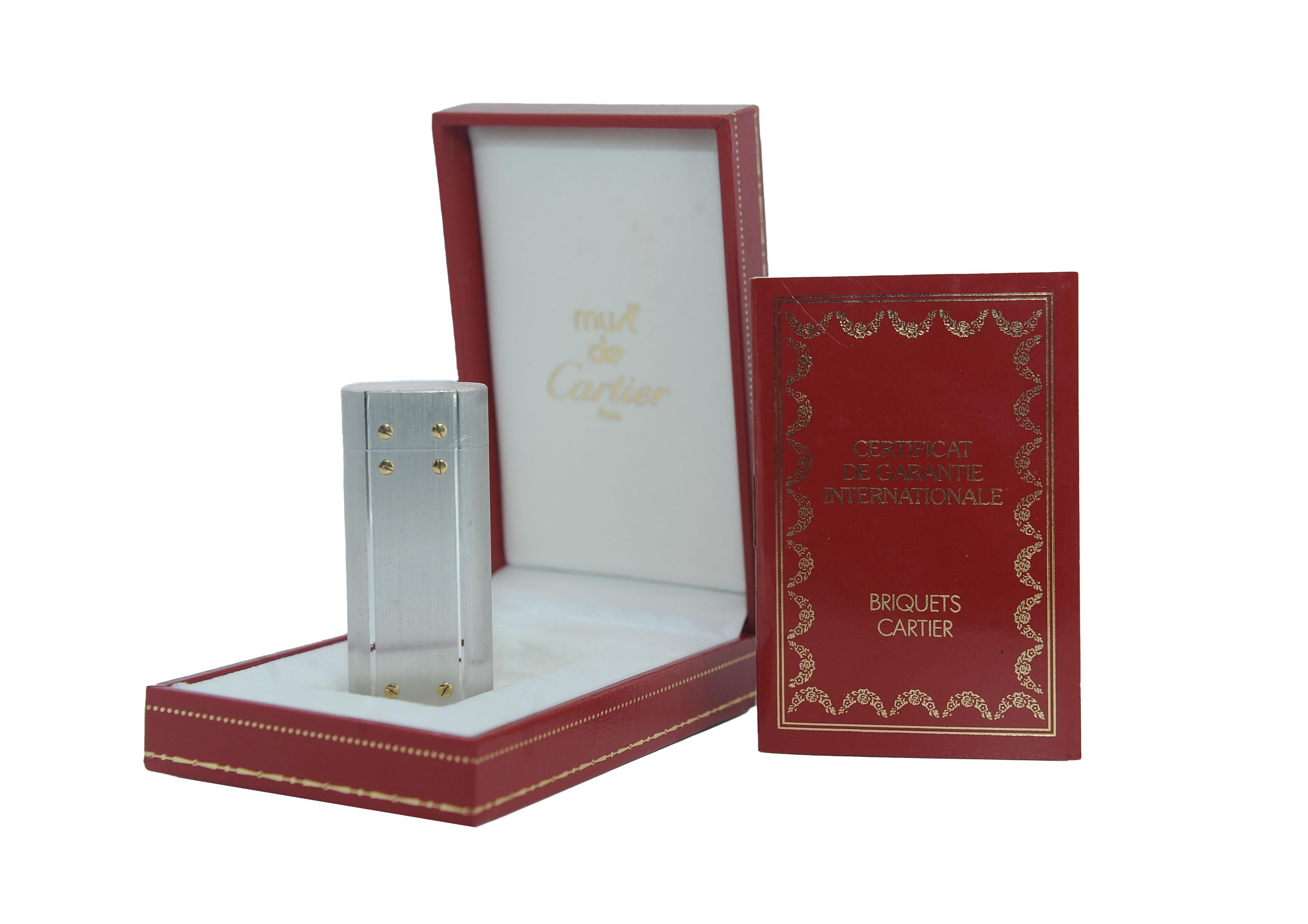 Cartier Mini Oval SG Santos Accendisigari con scatola e documenti originali in vendita