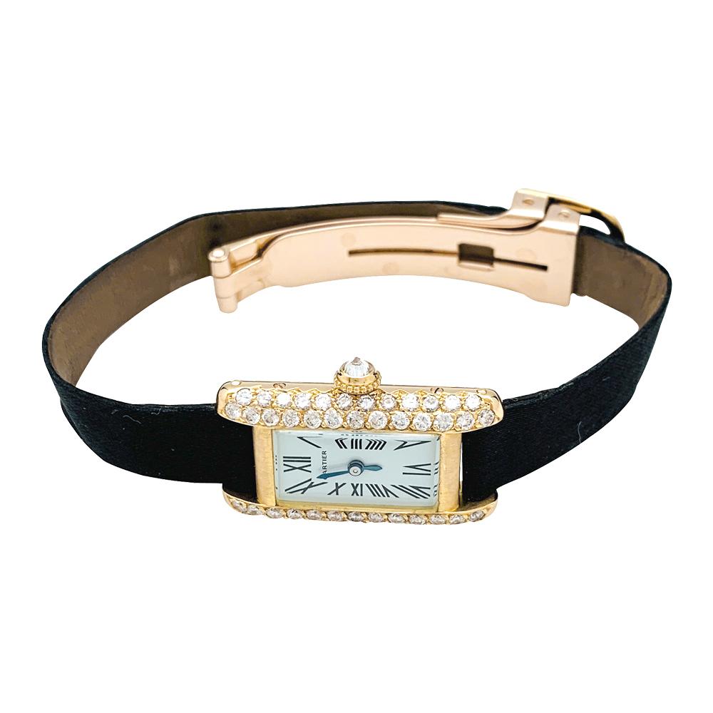 An 18Kt yellow gold Cartier watch, 