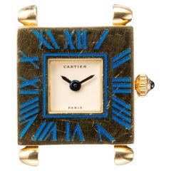 Cartier Mini Tank Obus CG24006 Paris Dial Lacquered Blue Numerals 1990s