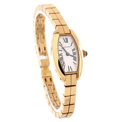 Cartier Mini Tonneau Lanier Quartz Watch Yellow Gold 16
