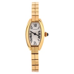 Cartier Mini Tonneau Lanier Quartz Watch Yellow Gold 16