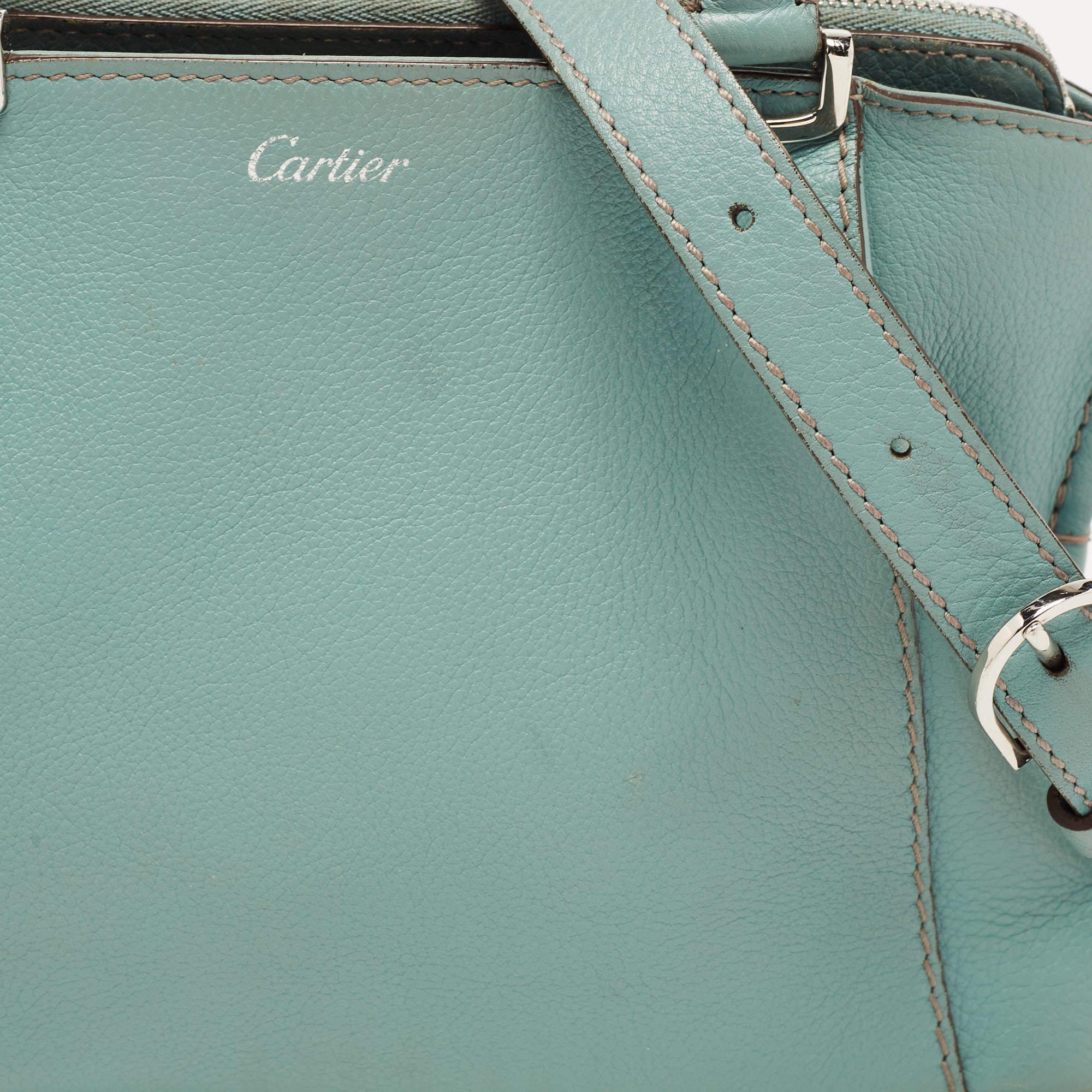 Cartier Mint Green Leather Mini C de Cartier Satchel 15