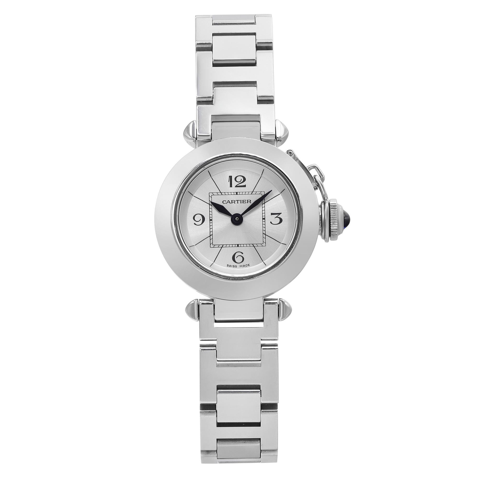 This pre-owned Cartier Pasha W3140007 is a beautiful timepiece powered by a quartz movement cased in a stainless steel case. This watch comes with an Original Box Box and the seller's Authenticity Card.

Brand: Cartier  Type: Wristwatch  Department:
