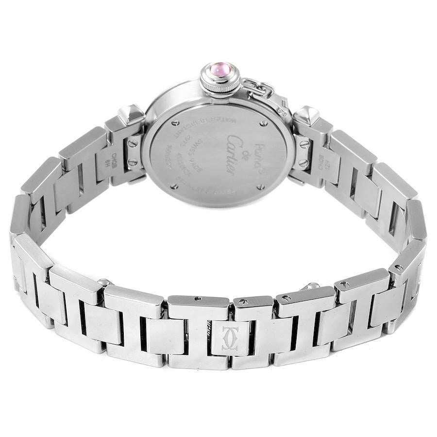 Cartier Miss Pasha Steel Pink Dial Ladies Watch W3140008 Box Papers For Sale 3