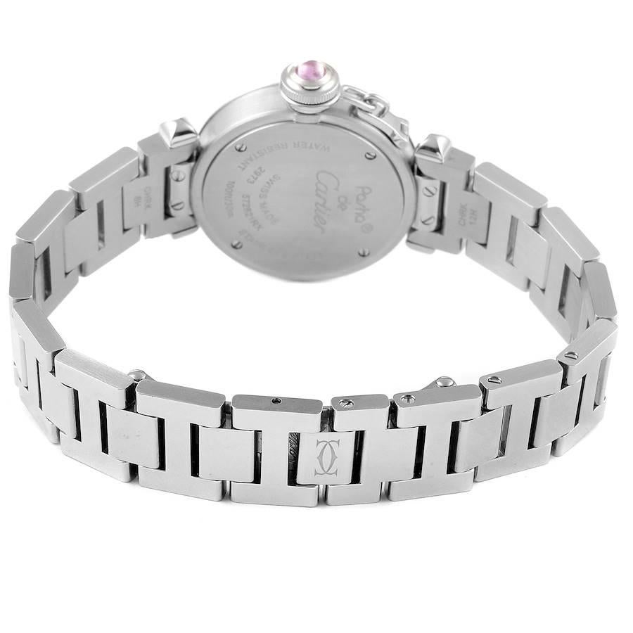 Cartier Miss Pasha Steel Pink Dial Ladies Watch W3140008 Box Papers 3