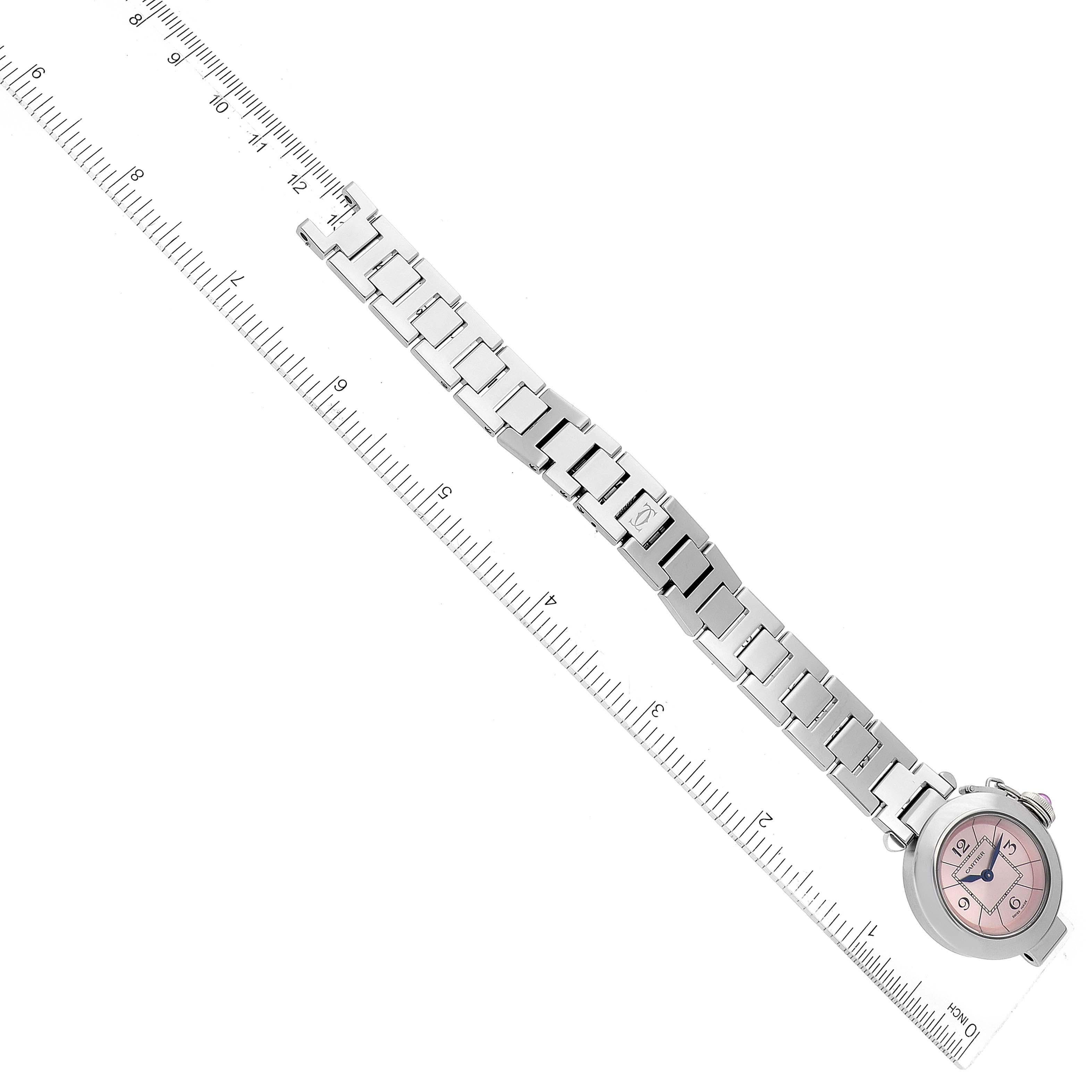 Cartier Miss Pasha Steel Pink Dial Ladies Watch W3140008 Box Papers 4