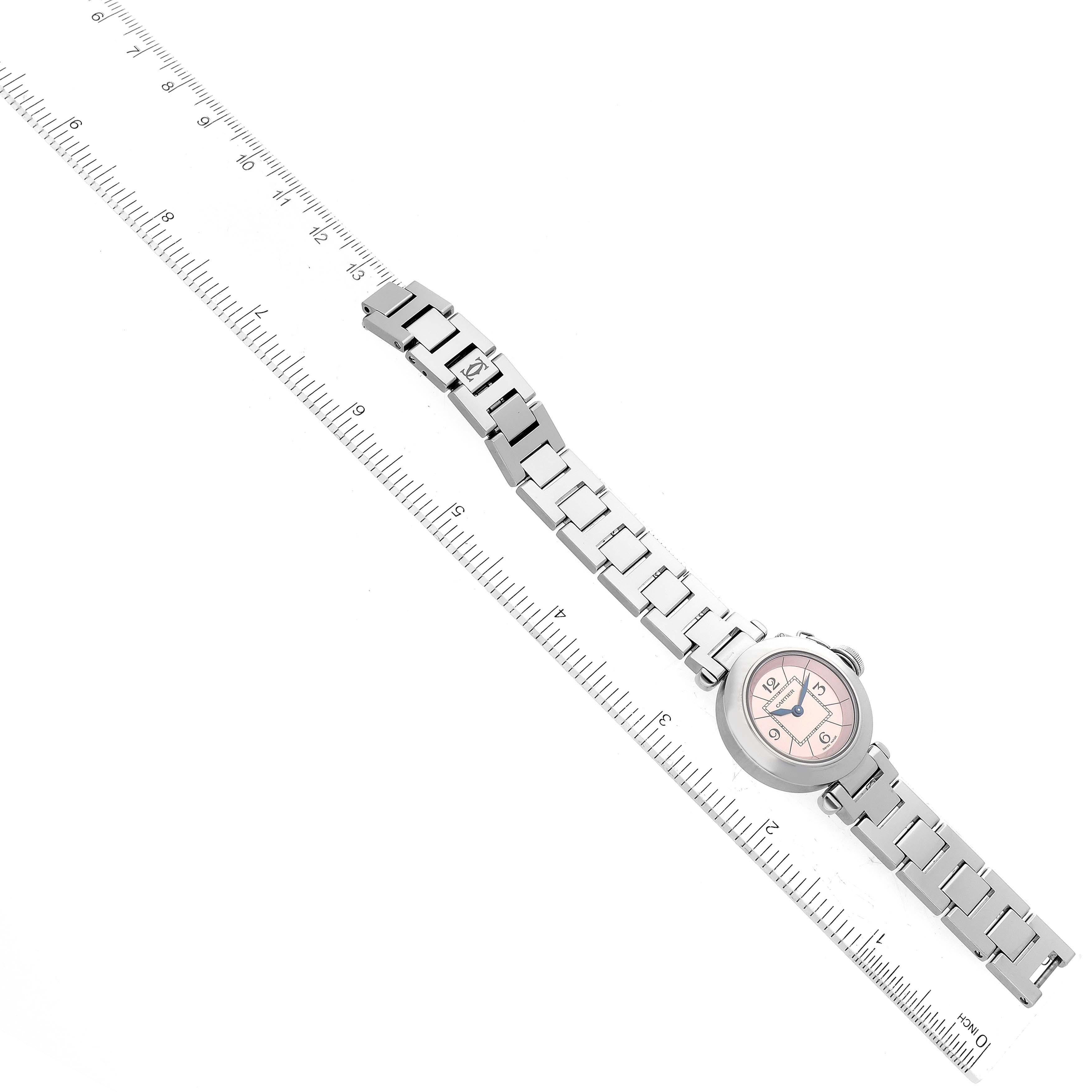Cartier Miss Pasha Steel Pink Dial Ladies Watch W3140008 4