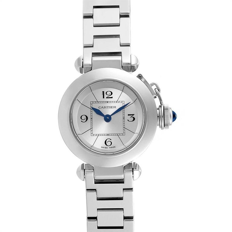 Cartier Miss Pasha Steel Silver Dial Quartz Ladies Watch W3140007 For ...