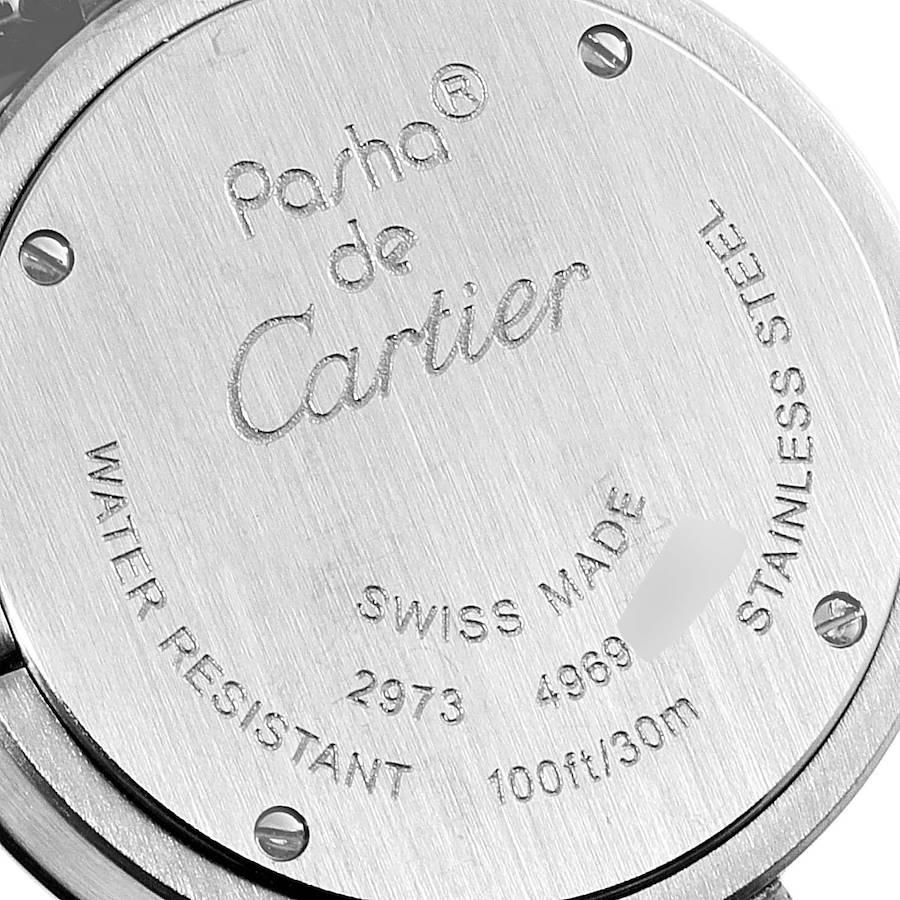 Cartier Miss Pasha Steel Silver Dial Quartz Ladies Watch W3140007 In Excellent Condition In Atlanta, GA