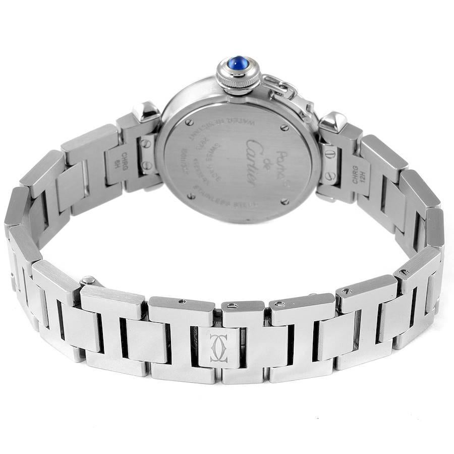 Women's Cartier Miss Pasha Steel Silver Dial Quartz Ladies Watch W3140007