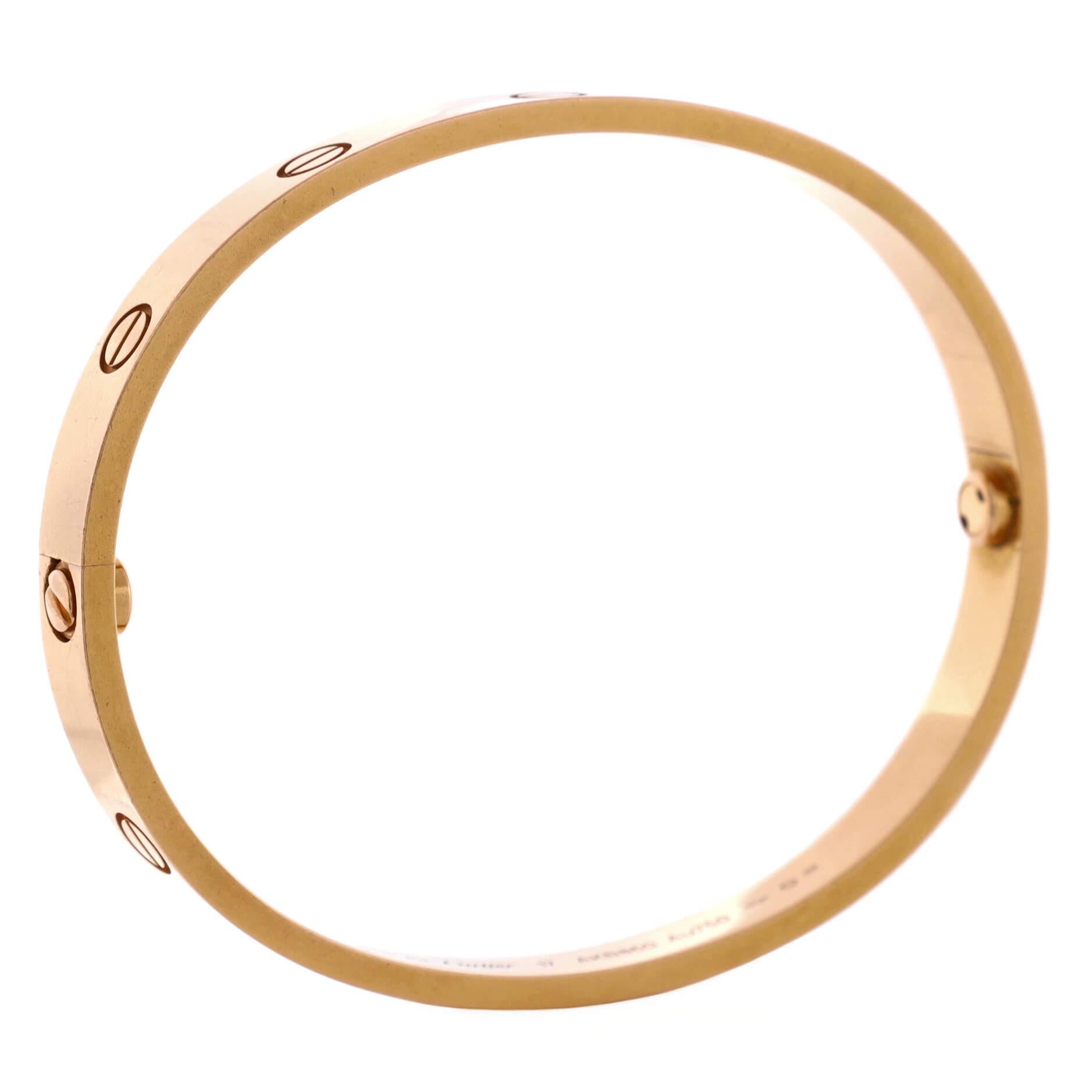Cartier Model: Love Bracelet 18K Yellow Gold For Sale at 1stDibs