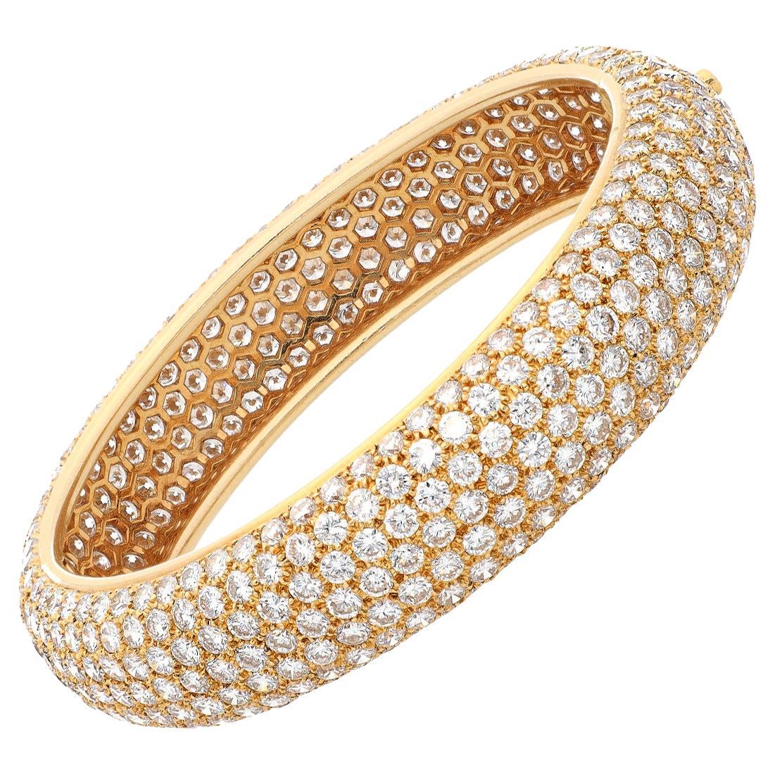 Cartier Modern Day to Evening Diamond Gold Bangle