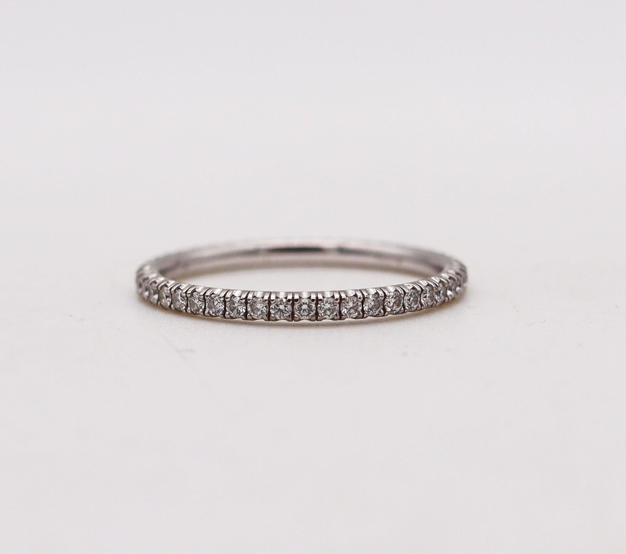 Women's CARTIER Modern Eternity Band Ring In 18Kt White Gold With 44 VVS Diamonds For Sale